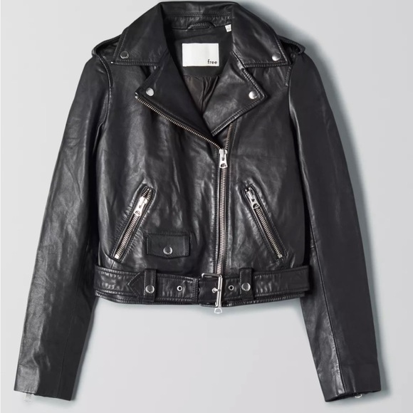Lennon Leather Biker Jacket - Picture 2 of 10